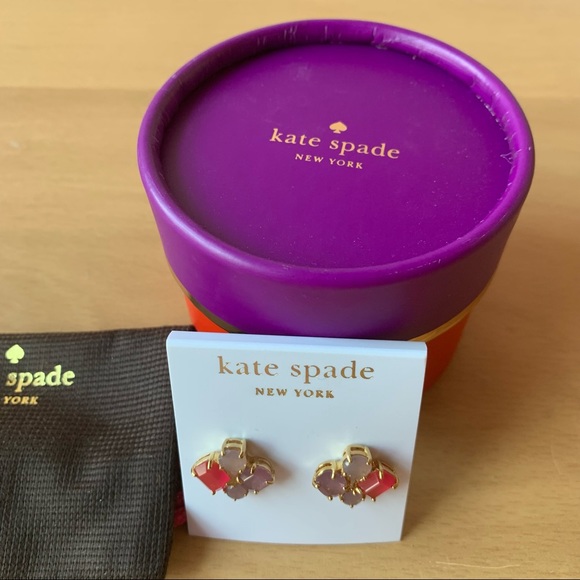 KATE SPADE PINK STONES EARRINGS,  BRAND NEW - Picture 6 of 16